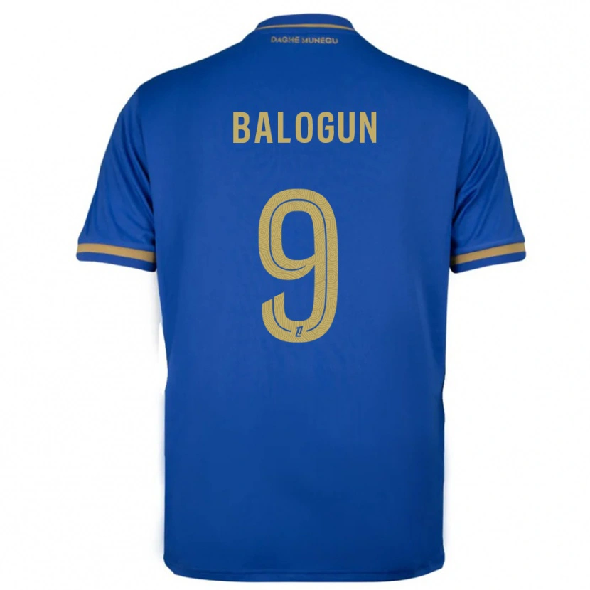 Danxen Mujer Camiseta Folarin Balogun #9 Azul Oro 2ª Equipación 2025/26 La Camisa