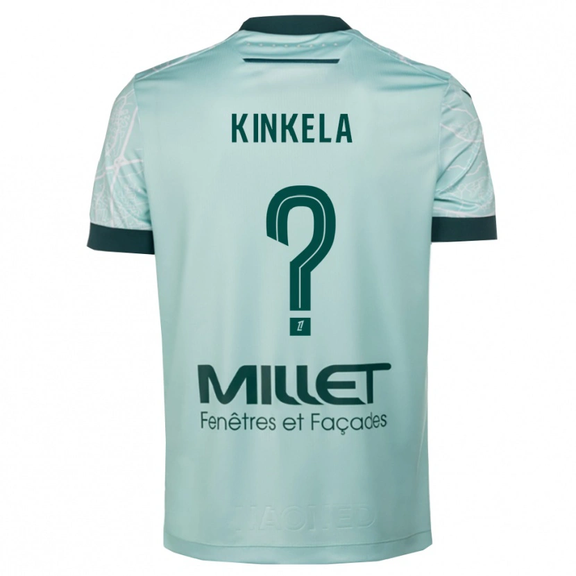 Danxen Mujer Camiseta Anthony Kinkela #0 Verde Blanco 2ª Equipación 2025/26 La Camisa
