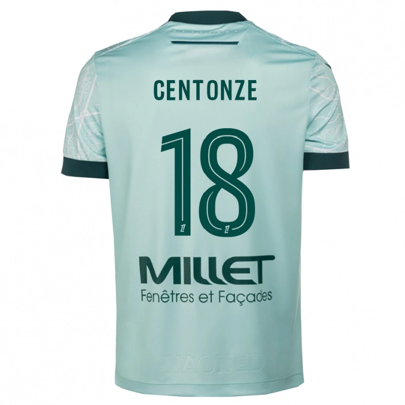 Danxen Mujer Camiseta Fabien Centonze #18 Verde Blanco 2ª Equipación 2025/26 La Camisa