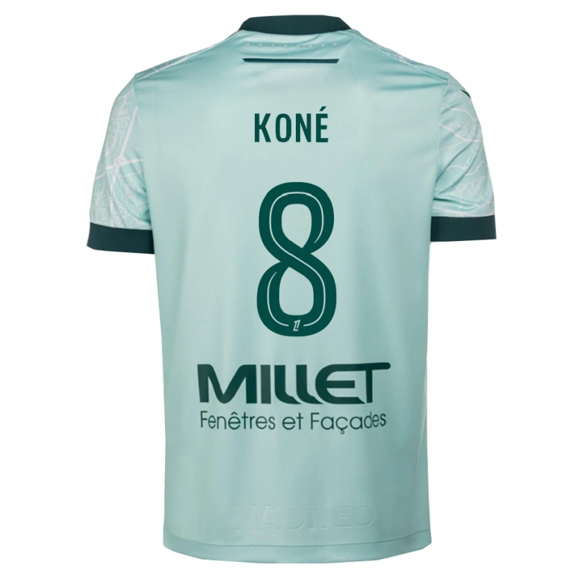 Danxen Mujer Camiseta Kassoum Koné #8 Verde Blanco 2ª Equipación 2025/26 La Camisa