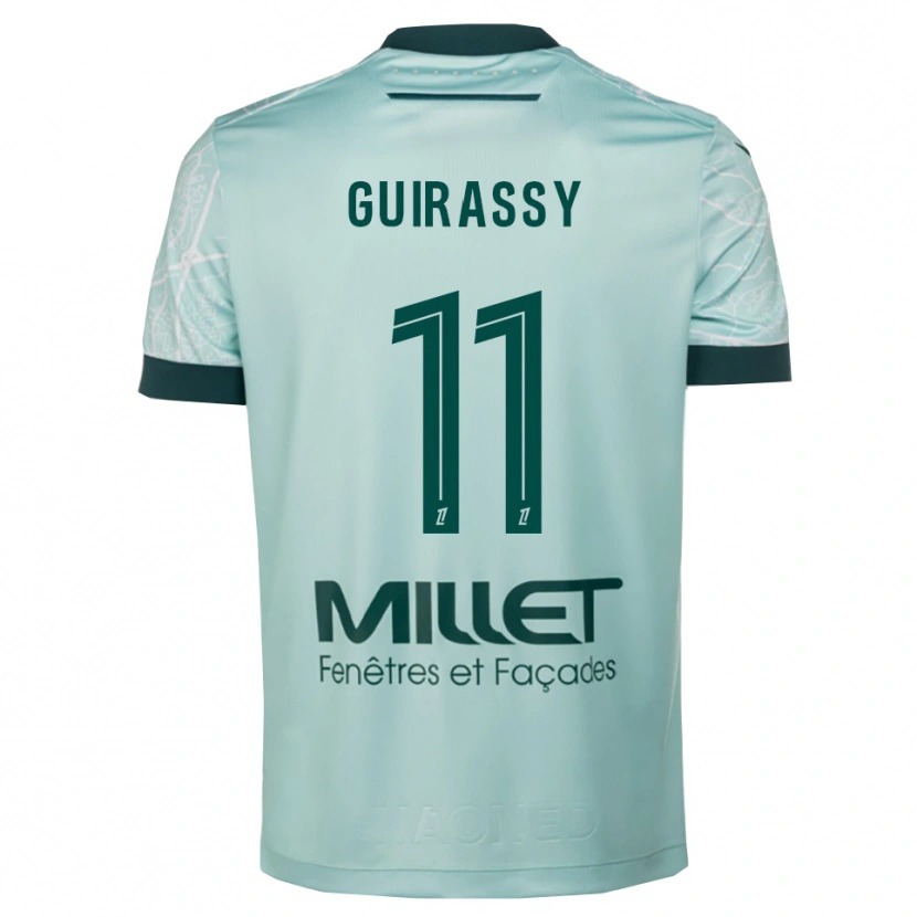 Danxen Mujer Camiseta Herba Guirassy #11 Verde Blanco 2ª Equipación 2025/26 La Camisa