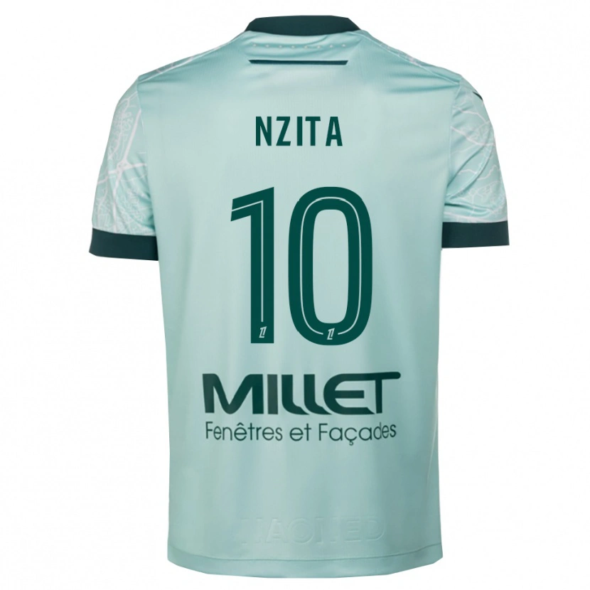 Danxen Mujer Camiseta Brayan Nzita #10 Verde Blanco 2ª Equipación 2025/26 La Camisa