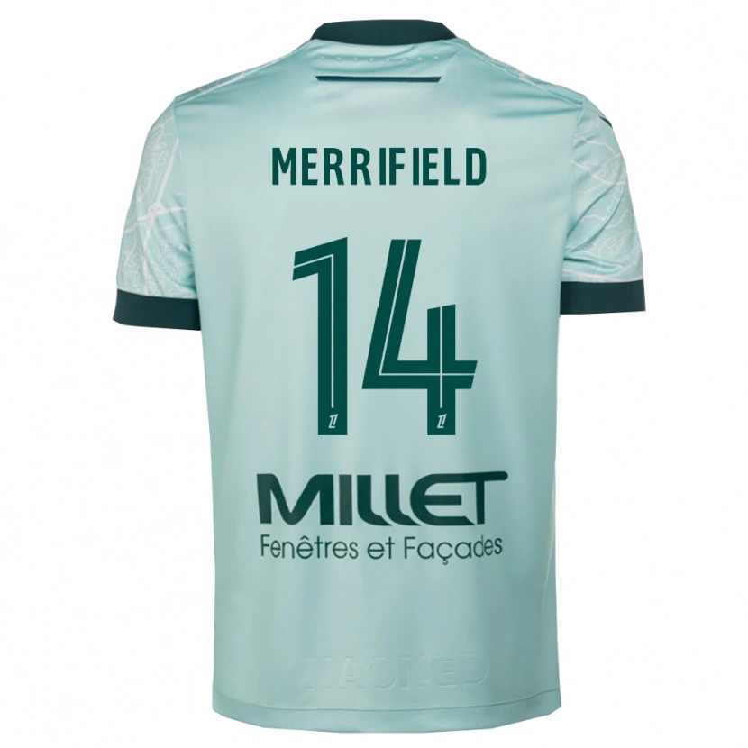 Danxen Mujer Camiseta Loan Merrifield #14 Verde Blanco 2ª Equipación 2025/26 La Camisa