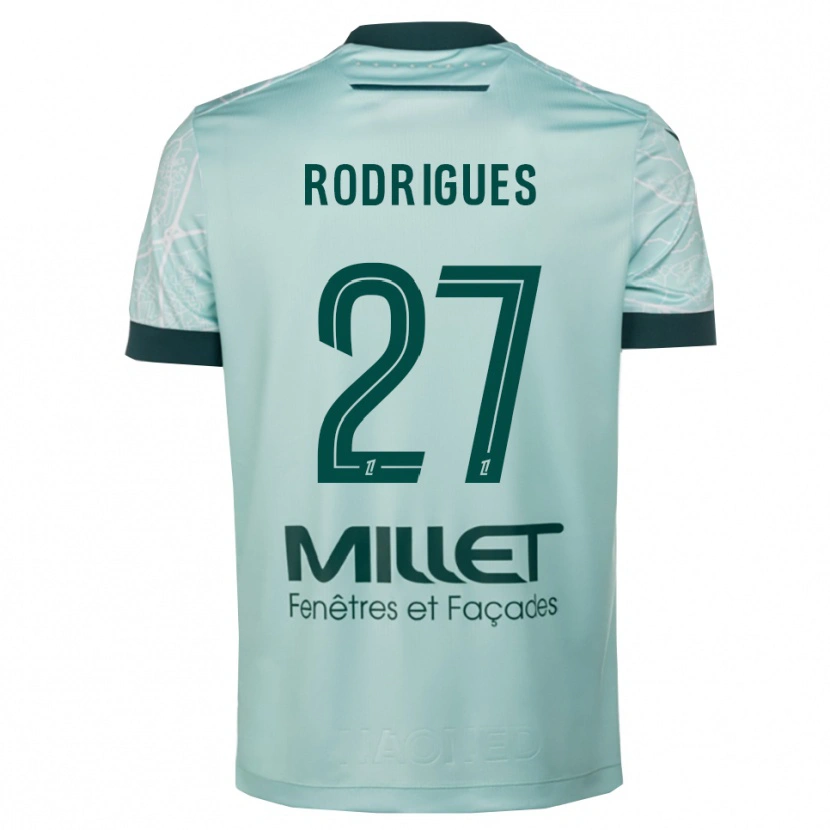 Danxen Mujer Camiseta Nelly Rodrigues #27 Verde Blanco 2ª Equipación 2025/26 La Camisa