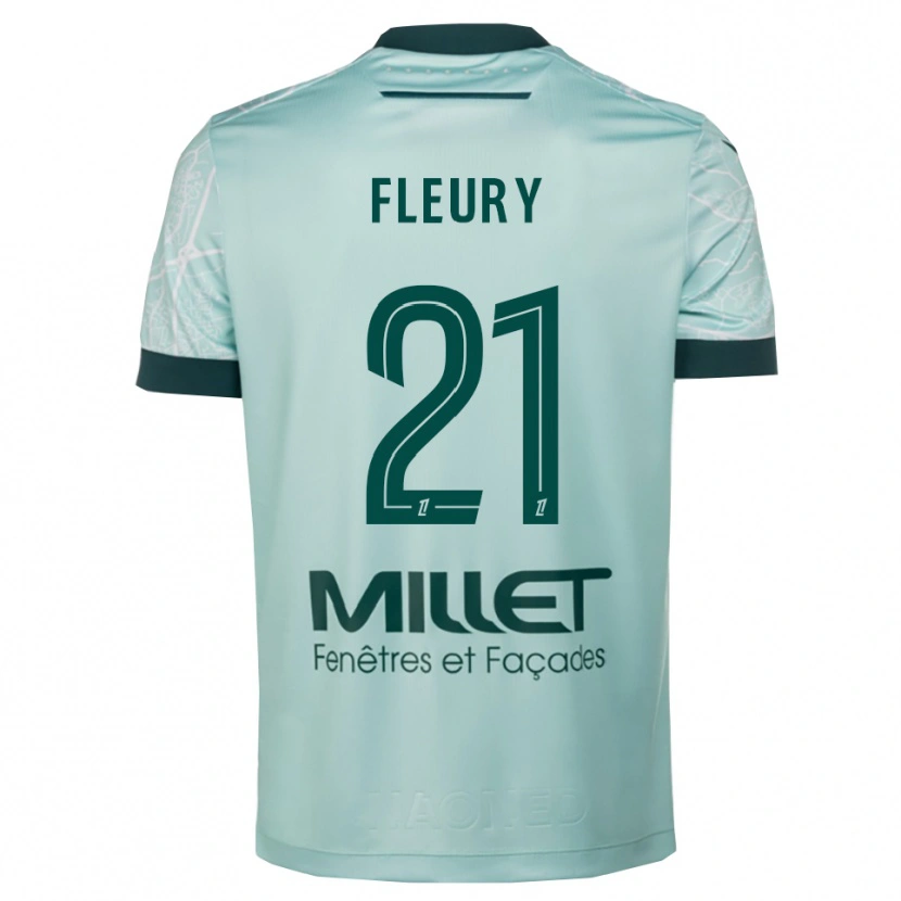 Danxen Mujer Camiseta Louise Fleury #21 Verde Blanco 2ª Equipación 2025/26 La Camisa