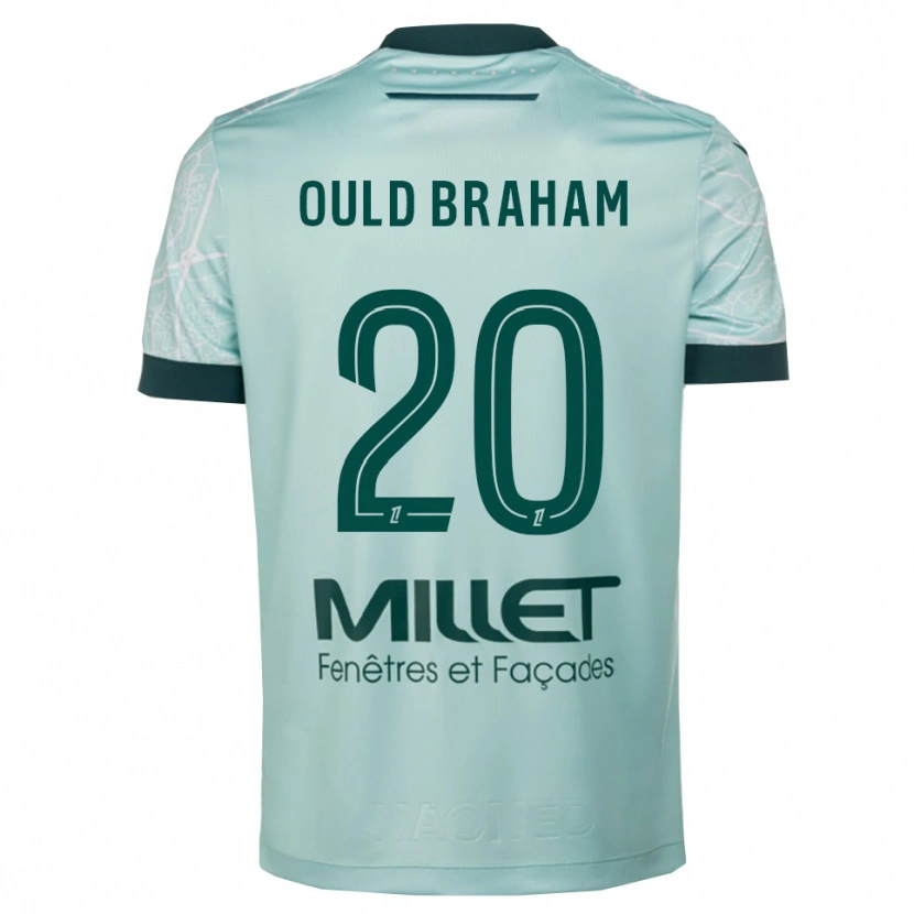 Danxen Mujer Camiseta Amira Ould Braham #20 Verde Blanco 2ª Equipación 2025/26 La Camisa
