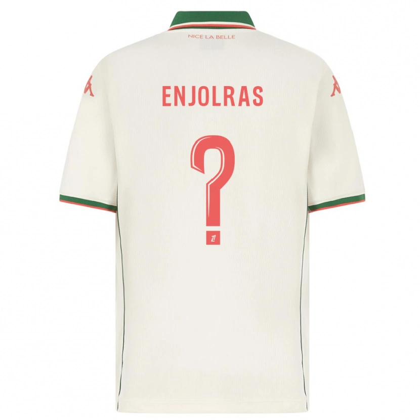 Danxen Mujer Camiseta Wajid Enjolras #0 Blanco Verde 2ª Equipación 2025/26 La Camisa