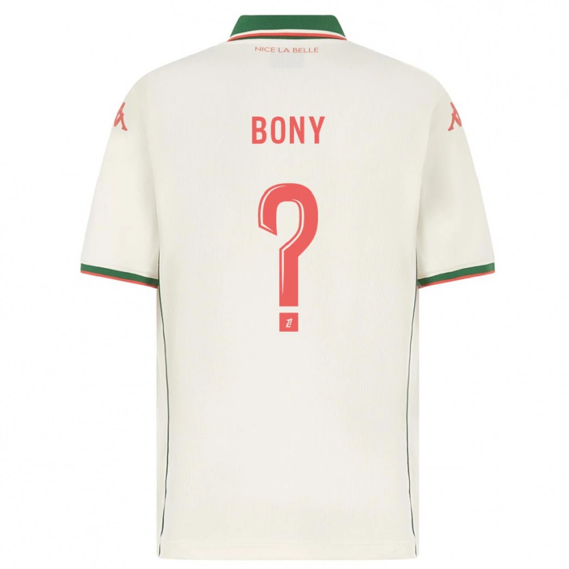 Danxen Mujer Camiseta Geoffroy Bony #0 Blanco Verde 2ª Equipación 2025/26 La Camisa