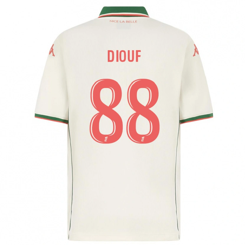 Danxen Mujer Camiseta Yehvann Diouf #88 Blanco Verde 2ª Equipación 2025/26 La Camisa