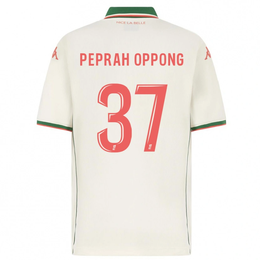 Danxen Mujer Camiseta Kojo Peprah Oppong #37 Blanco Verde 2ª Equipación 2025/26 La Camisa