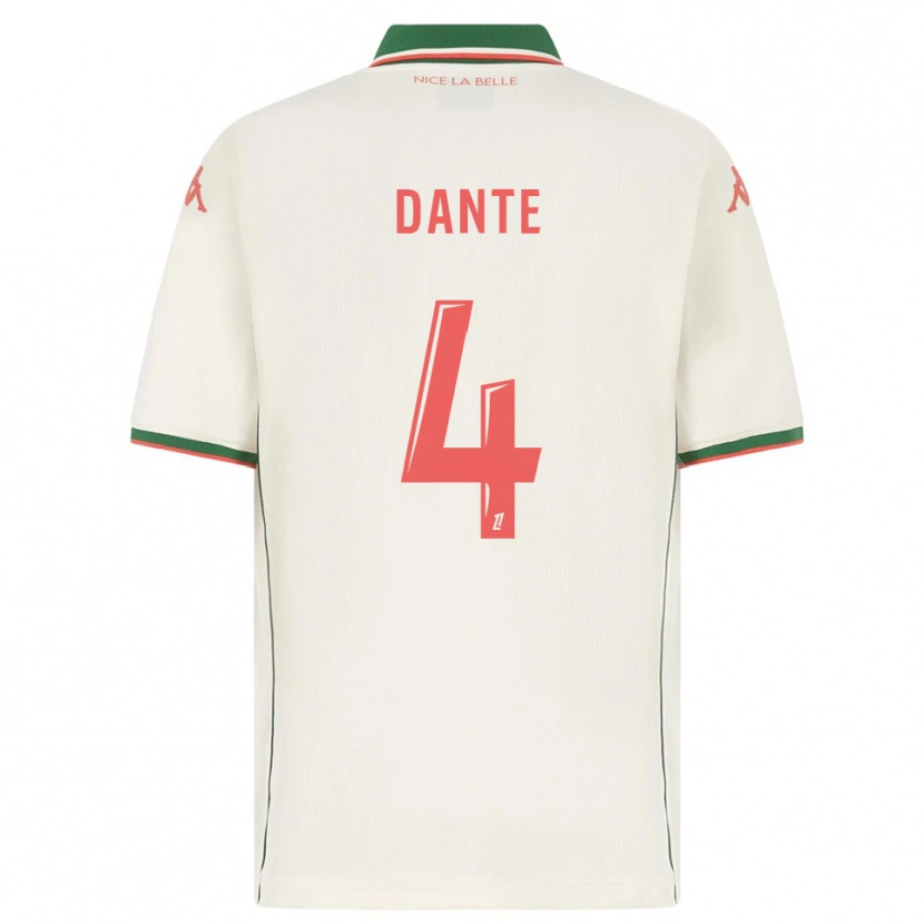 Danxen Mujer Camiseta Dante #4 Blanco Verde 2ª Equipación 2025/26 La Camisa