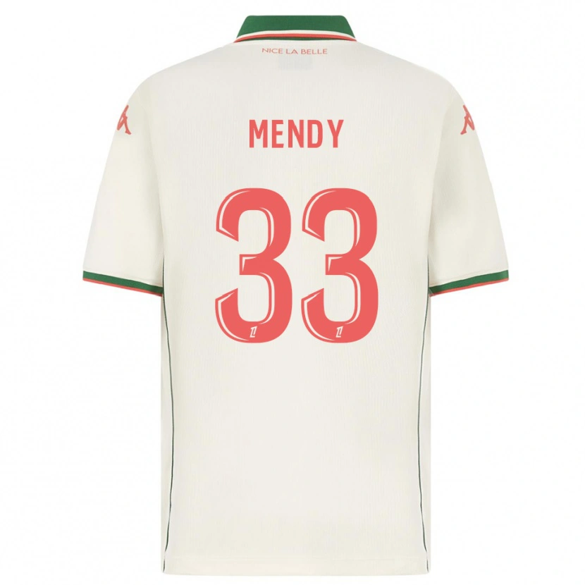 Danxen Mujer Camiseta Antoine Mendy #33 Blanco Verde 2ª Equipación 2025/26 La Camisa