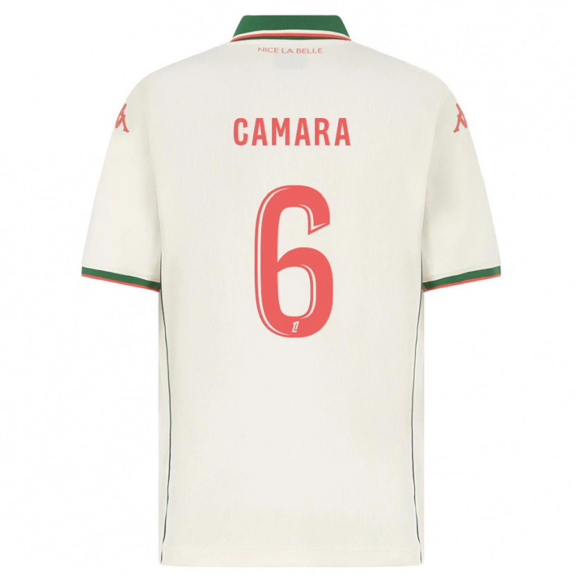 Danxen Mujer Camiseta Aboulaye Camara #6 Blanco Verde 2ª Equipación 2025/26 La Camisa