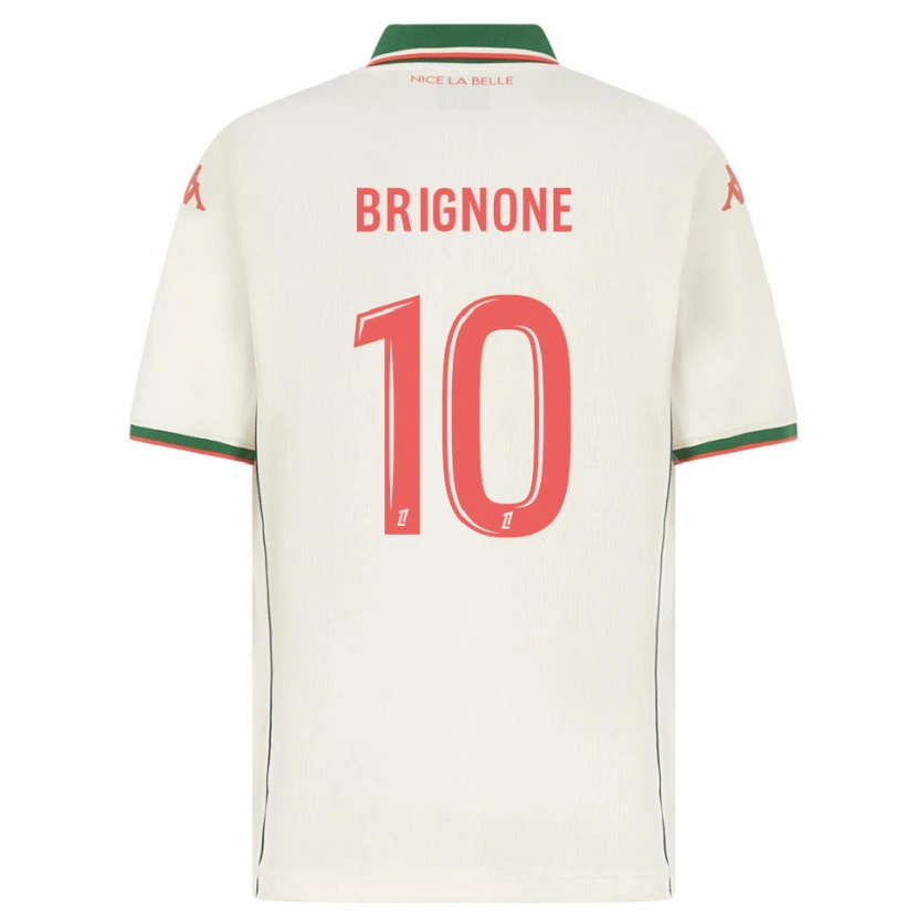 Danxen Mujer Camiseta Millan Brignone #10 Blanco Verde 2ª Equipación 2025/26 La Camisa