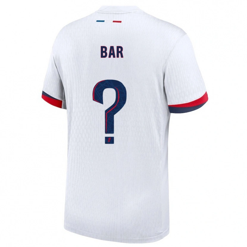 Danxen Mujer Camiseta Arthur Bar #0 Blanco Rojo 2ª Equipación 2025/26 La Camisa
