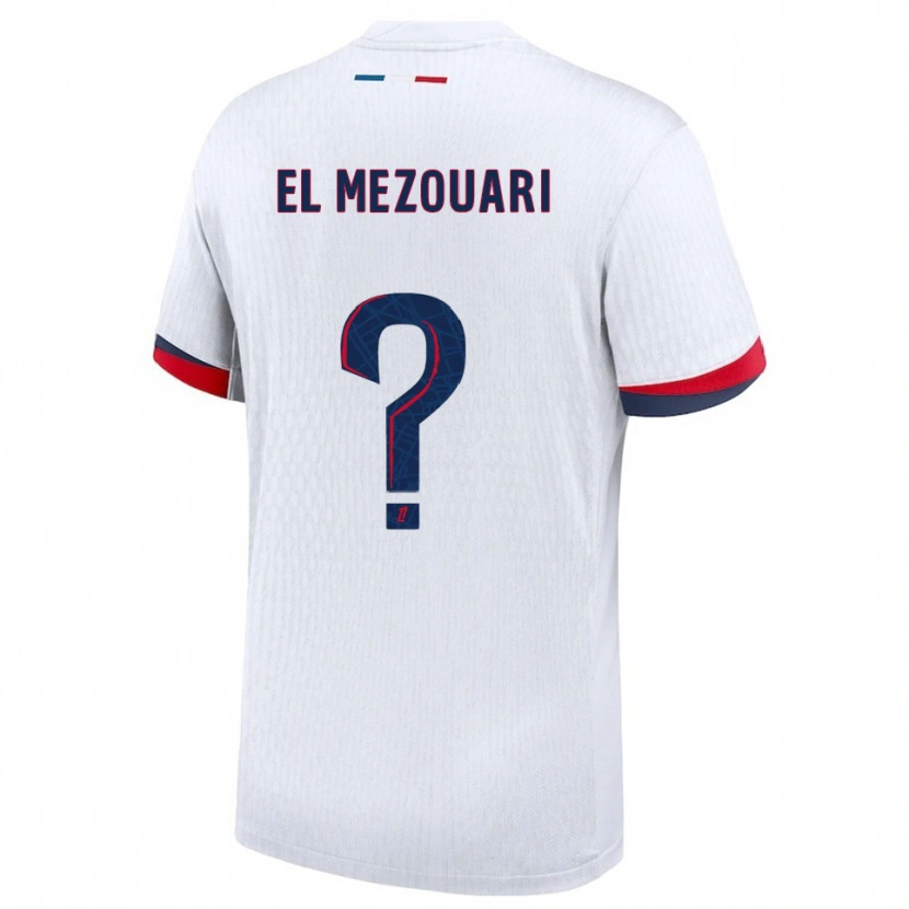 Danxen Mujer Camiseta Salah-Dine El Mezouari #0 Blanco Rojo 2ª Equipación 2025/26 La Camisa