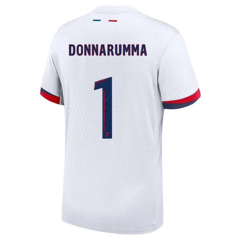 Danxen Mujer Camiseta Gianluigi Donnarumma #1 Blanco Rojo 2ª Equipación 2025/26 La Camisa