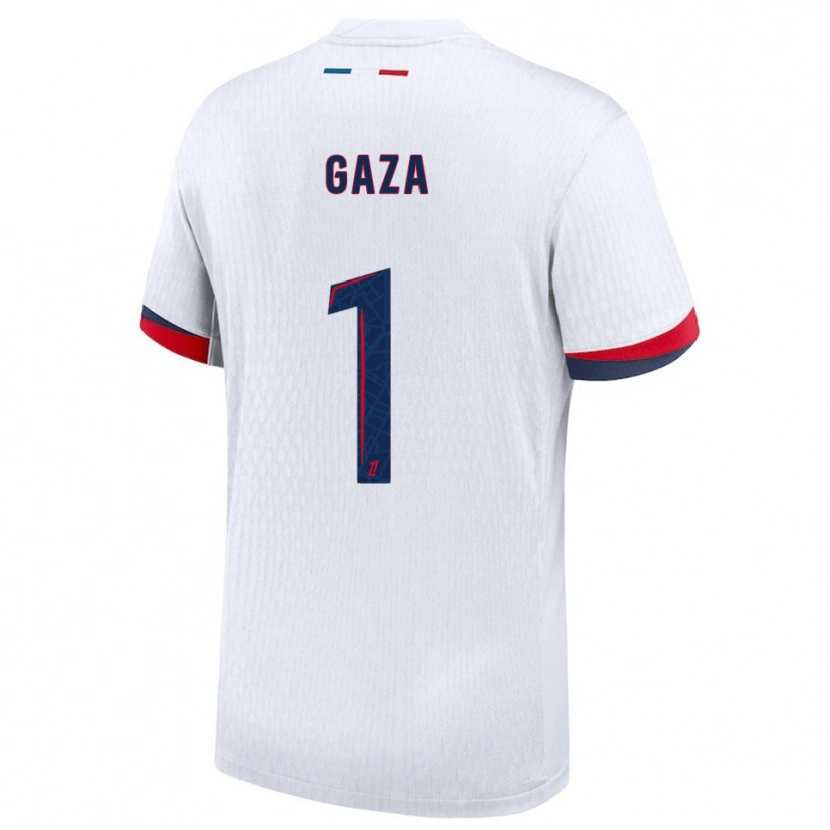 Danxen Mujer Camiseta Johnny Gaza #1 Blanco Rojo 2ª Equipación 2025/26 La Camisa