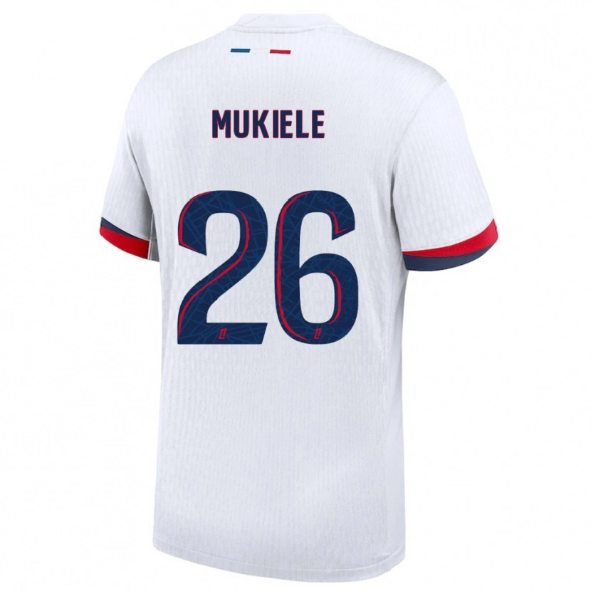 Danxen Mujer Camiseta Nordi Mukiele #26 Blanco Rojo 2ª Equipación 2025/26 La Camisa