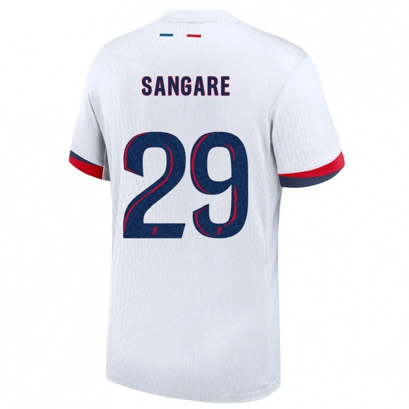 Danxen Mujer Camiseta Hawa Sangare #29 Blanco Rojo 2ª Equipación 2025/26 La Camisa
