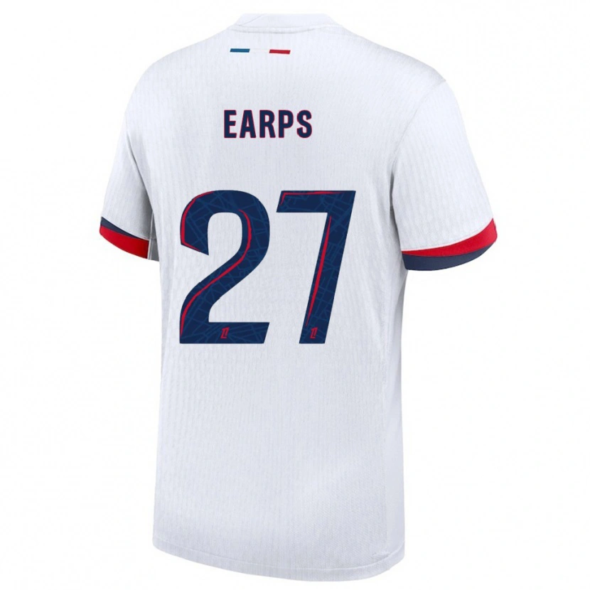 Danxen Mujer Camiseta Mary Earps #27 Blanco Rojo 2ª Equipación 2025/26 La Camisa
