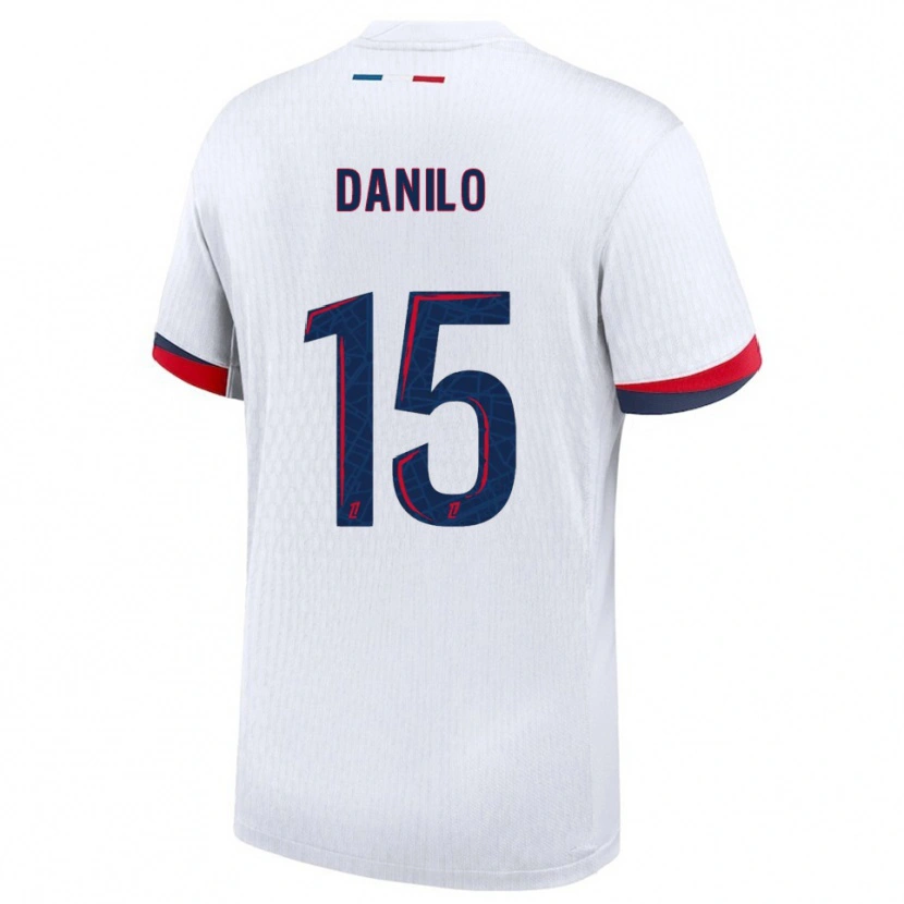 Danxen Mujer Camiseta Danilo Pereira #15 Blanco Rojo 2ª Equipación 2025/26 La Camisa