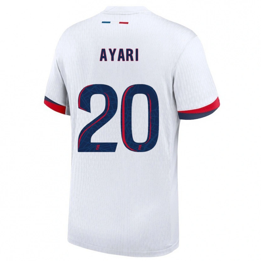 Danxen Mujer Camiseta Adam Ayari #20 Blanco Rojo 2ª Equipación 2025/26 La Camisa