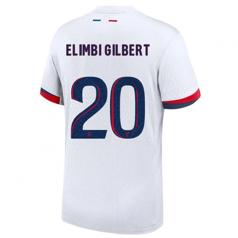 Danxen Mujer Camiseta Tara Elimbi Gilbert #20 Blanco Rojo 2ª Equipación 2025/26 La Camisa