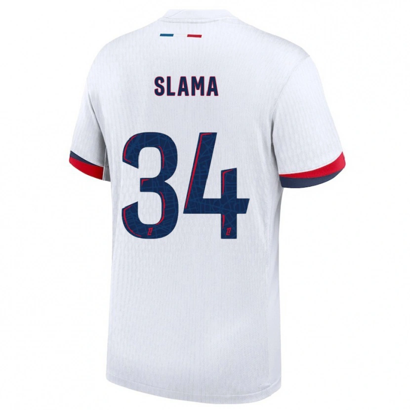 Danxen Mujer Camiseta Wassim Slama #34 Blanco Rojo 2ª Equipación 2025/26 La Camisa