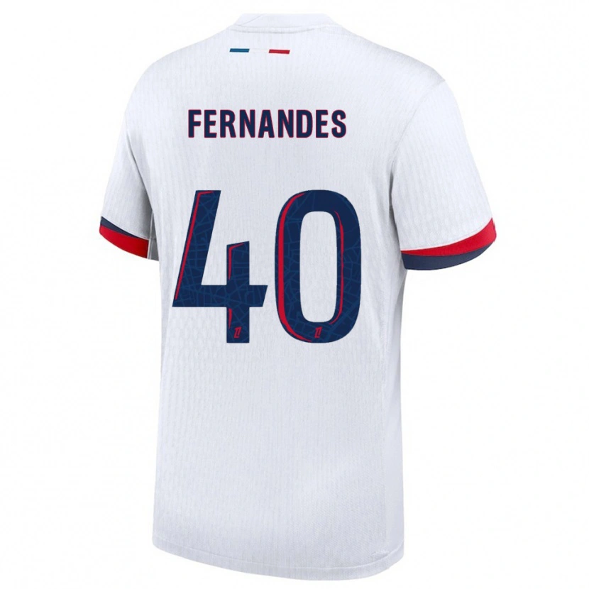Danxen Mujer Camiseta Alyssa Fernandes #40 Blanco Rojo 2ª Equipación 2025/26 La Camisa