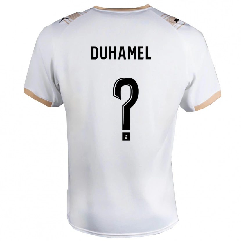 Danxen Mujer Camiseta Lino Duhamel #0 Blanco Negro 2ª Equipación 2025/26 La Camisa