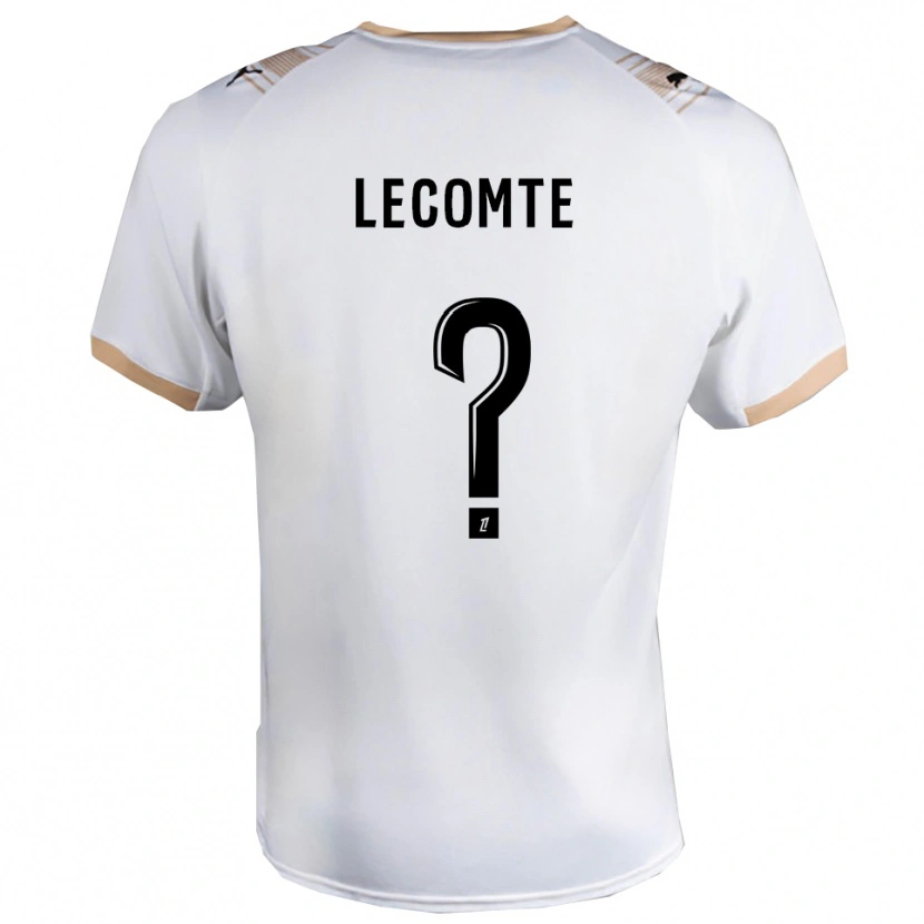 Danxen Mujer Camiseta Benjamin Lecomte #0 Blanco Negro 2ª Equipación 2025/26 La Camisa