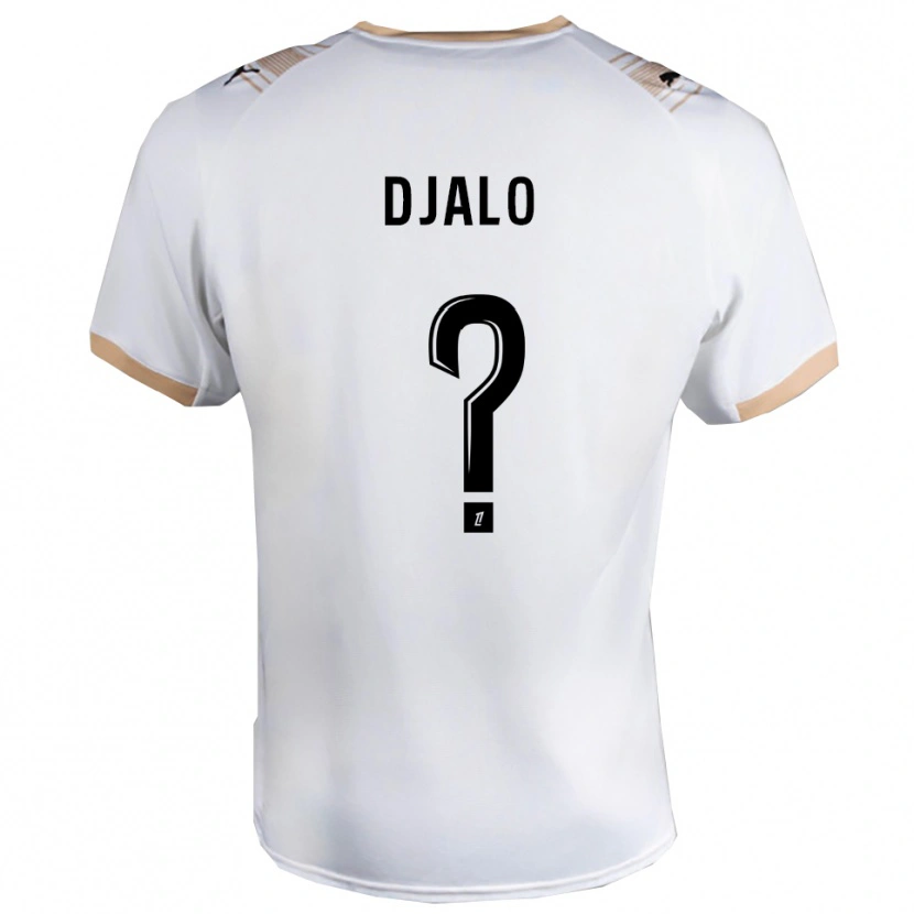 Danxen Mujer Camiseta Mamadu Djaló #0 Blanco Negro 2ª Equipación 2025/26 La Camisa