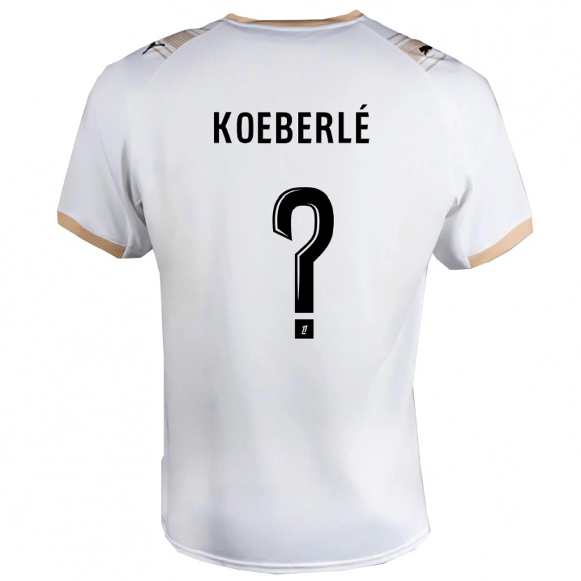 Danxen Mujer Camiseta Samuel Koeberlé #0 Blanco Negro 2ª Equipación 2025/26 La Camisa