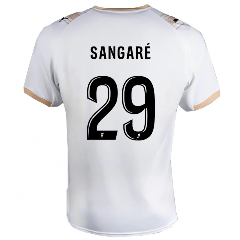 Danxen Mujer Camiseta Hawa Sangaré #29 Blanco Negro 2ª Equipación 2025/26 La Camisa