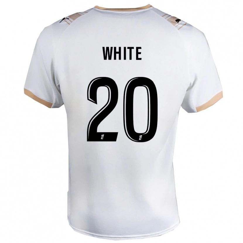 Danxen Mujer Camiseta Morgan White #20 Blanco Negro 2ª Equipación 2025/26 La Camisa