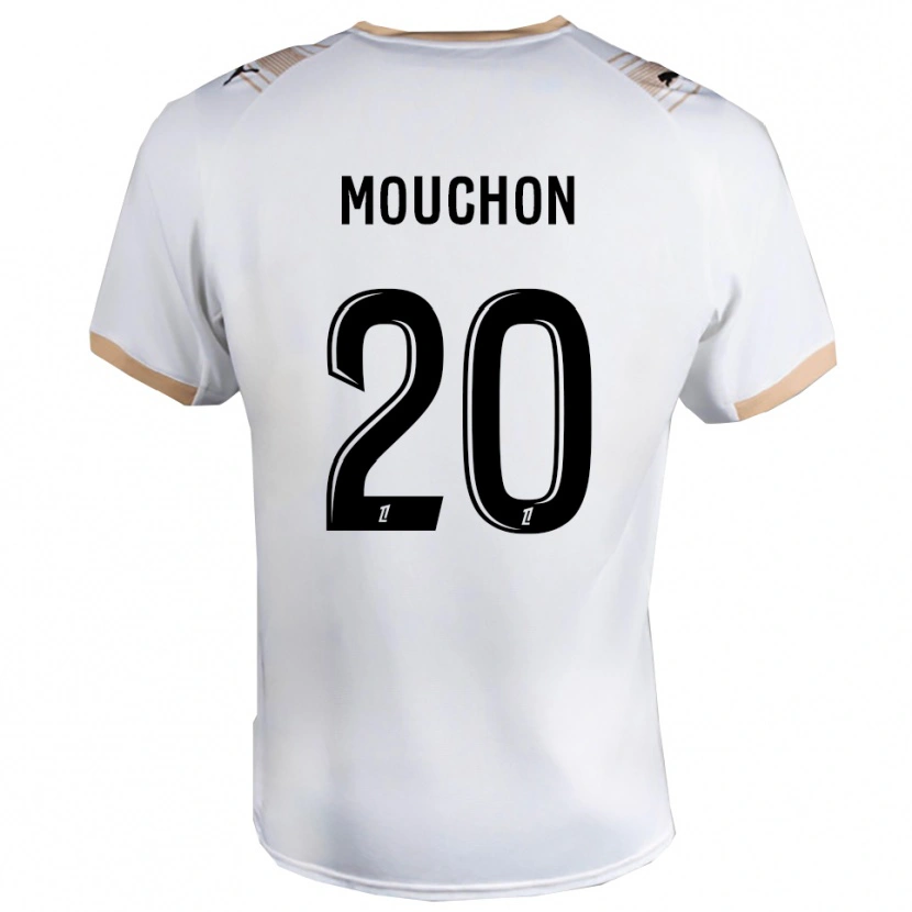 Danxen Mujer Camiseta Noemie Mouchon #20 Blanco Negro 2ª Equipación 2025/26 La Camisa