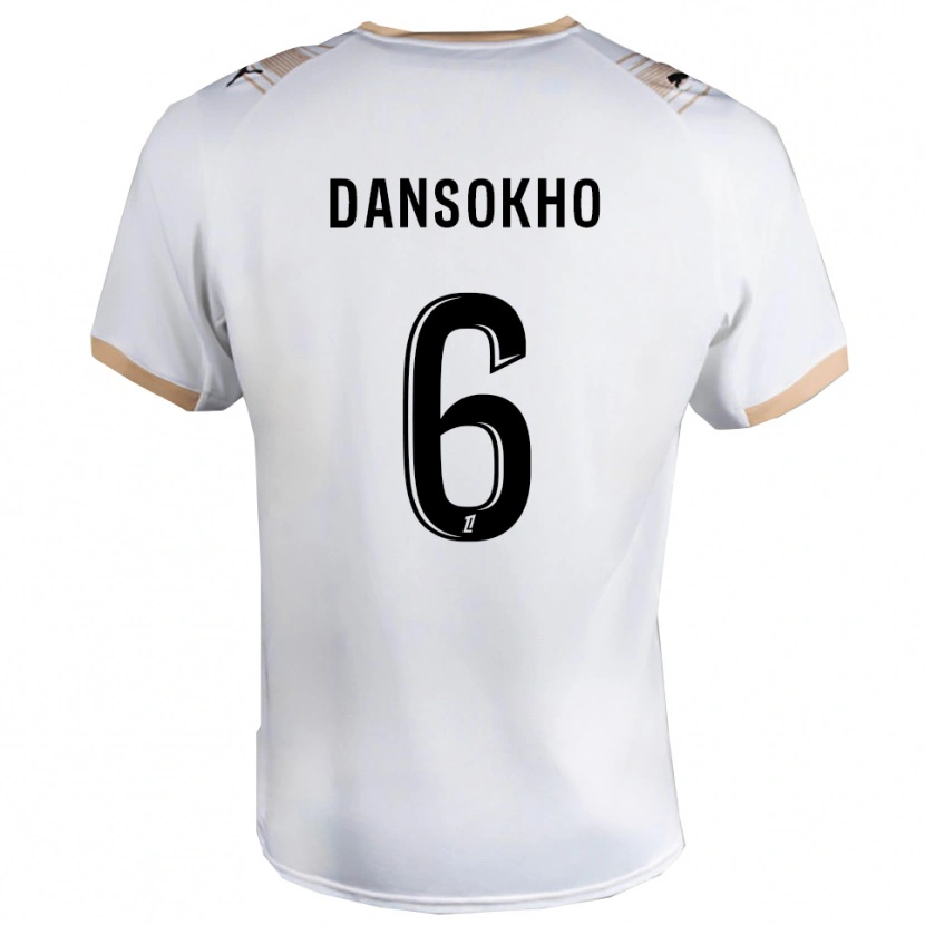 Danxen Mujer Camiseta Ansoumana Dansokho #6 Blanco Negro 2ª Equipación 2025/26 La Camisa