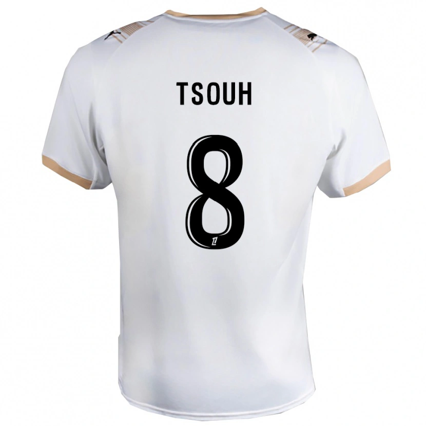 Danxen Mujer Camiseta Justin Tsouh #8 Blanco Negro 2ª Equipación 2025/26 La Camisa