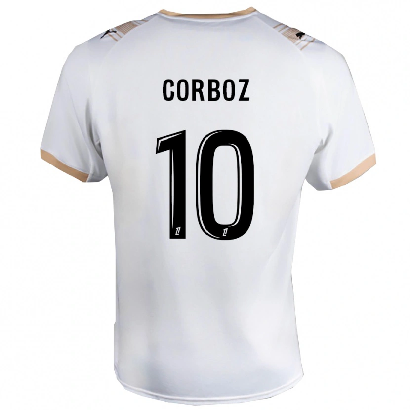 Danxen Mujer Camiseta Rachel Corboz #10 Blanco Negro 2ª Equipación 2025/26 La Camisa