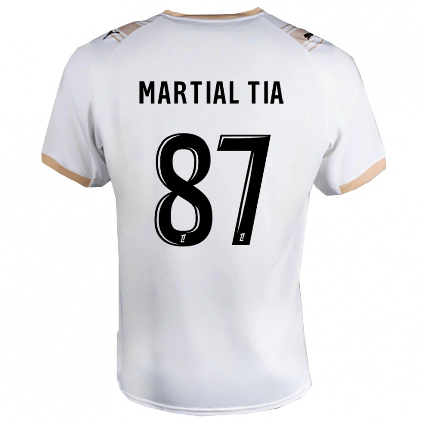 Danxen Mujer Camiseta Ange Martial Tia #87 Blanco Negro 2ª Equipación 2025/26 La Camisa