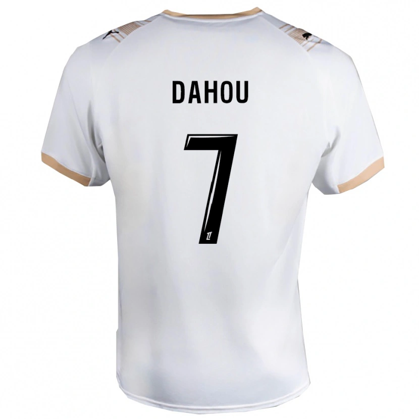 Danxen Mujer Camiseta Erwan Dahou #7 Blanco Negro 2ª Equipación 2025/26 La Camisa