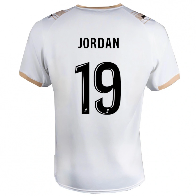 Danxen Mujer Camiseta Jordan #19 Blanco Negro 2ª Equipación 2025/26 La Camisa