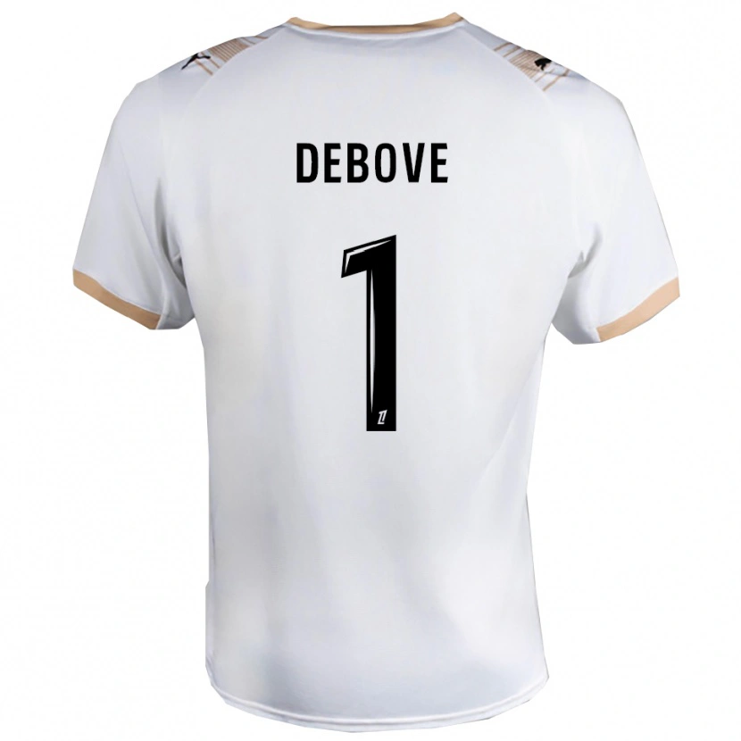 Danxen Mujer Camiseta Maxime Debove #1 Blanco Negro 2ª Equipación 2025/26 La Camisa