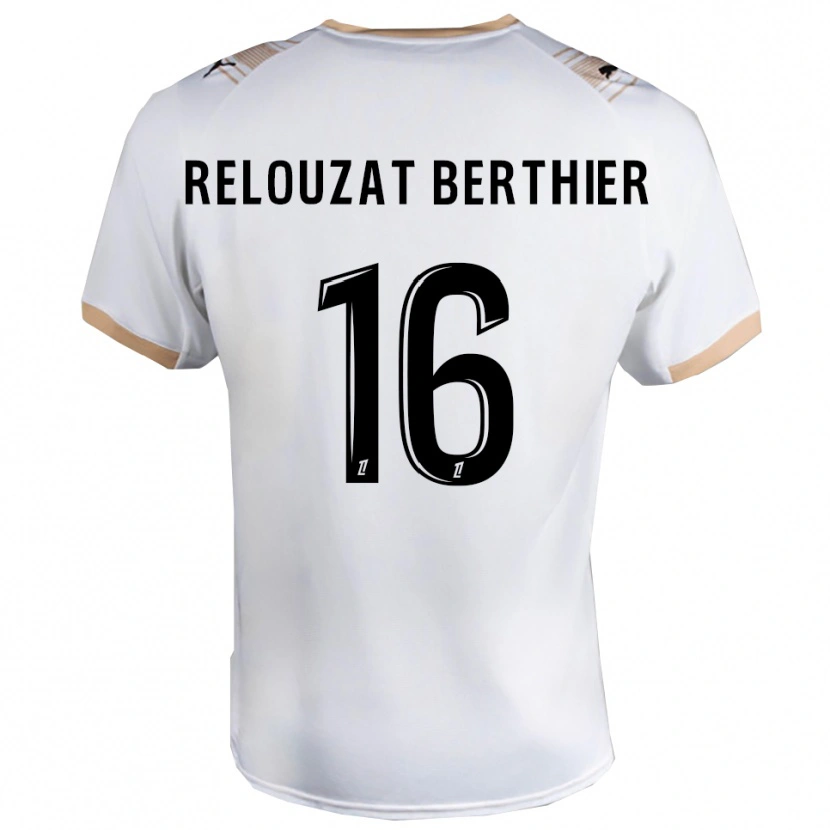 Danxen Mujer Camiseta Maxime Relouzat Berthier #16 Blanco Negro 2ª Equipación 2025/26 La Camisa