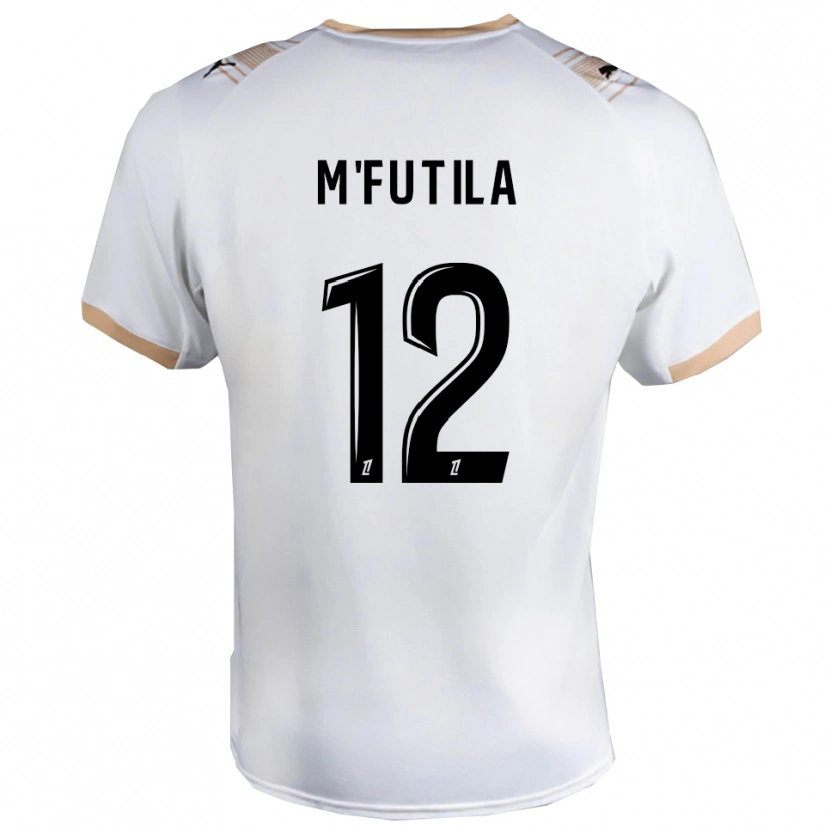 Danxen Mujer Camiseta Hermi M'futila #12 Blanco Negro 2ª Equipación 2025/26 La Camisa