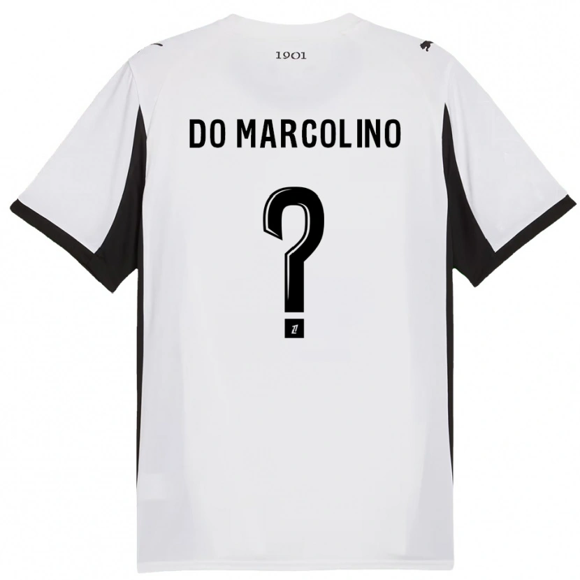 Danxen Mujer Camiseta Arsène Do Marcolino #0 Blanco Negro 2ª Equipación 2025/26 La Camisa