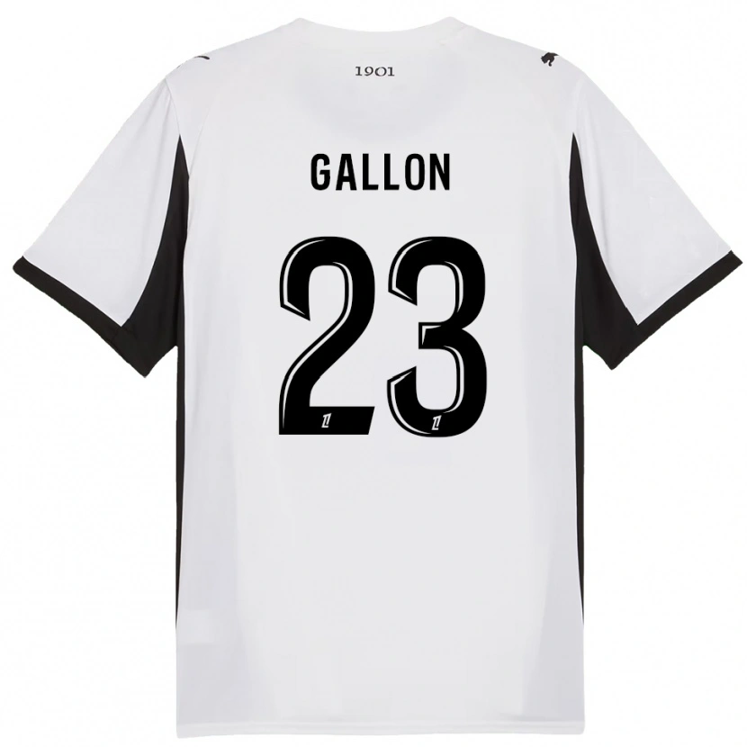 Danxen Mujer Camiseta Gauthier Gallon #23 Blanco Negro 2ª Equipación 2025/26 La Camisa