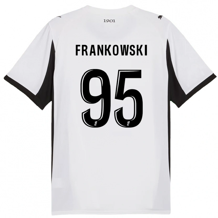 Danxen Mujer Camiseta Przemyslaw Frankowski #95 Blanco Negro 2ª Equipación 2025/26 La Camisa