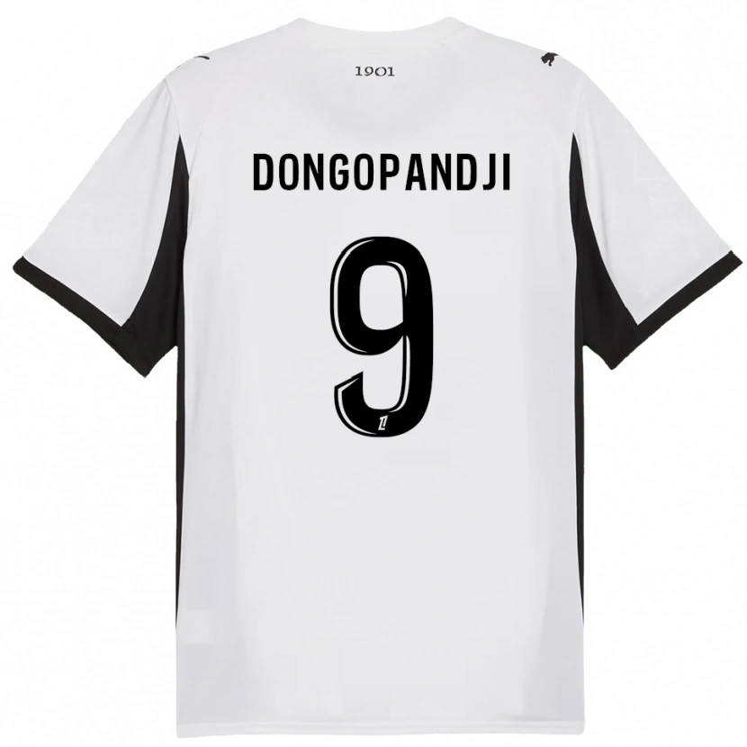 Danxen Mujer Camiseta Kelvin Dongopandji #9 Blanco Negro 2ª Equipación 2025/26 La Camisa